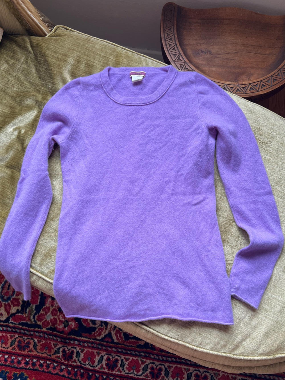 J. Crew Scoop Neck Cashmere Sweater in Lavender